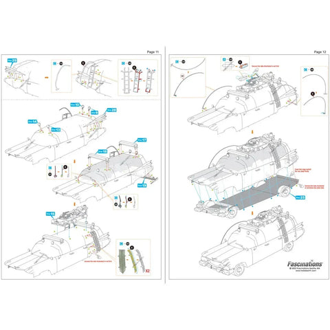 Ghostbusters - Ecto-1 Car Figure Model Kit (Steel, Challenging Difficulty) - Fascinations - Metal Earth Premium Series