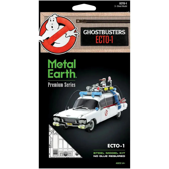 Ghostbusters - Ecto-1 Car Figure Model Kit (Steel, Challenging Difficulty) - Fascinations - Metal Earth Premium Series