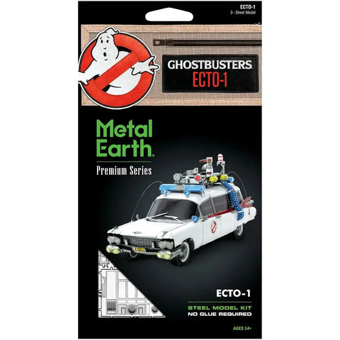 Ghostbusters - Ecto-1 Car Figure Model Kit (Steel, Challenging Difficulty) - Fascinations - Metal Earth Premium Series