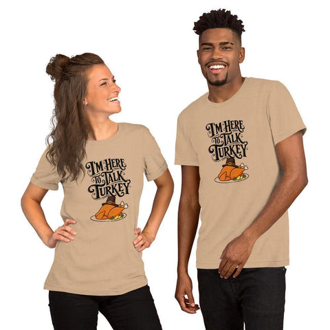 Gimme to Talk Turkey T-Shirt - Funny Pilgrim Turkey Thanksgiving Graphic Tee - Image 24