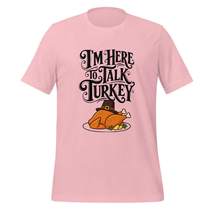 Gimme to Talk Turkey T-Shirt - Funny Pilgrim Turkey Thanksgiving Graphic Tee