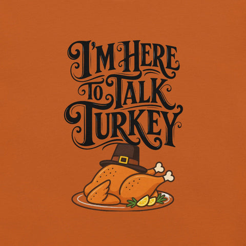 Gimme to Talk Turkey T-Shirt - Funny Pilgrim Turkey Thanksgiving Graphic Tee - Image 2