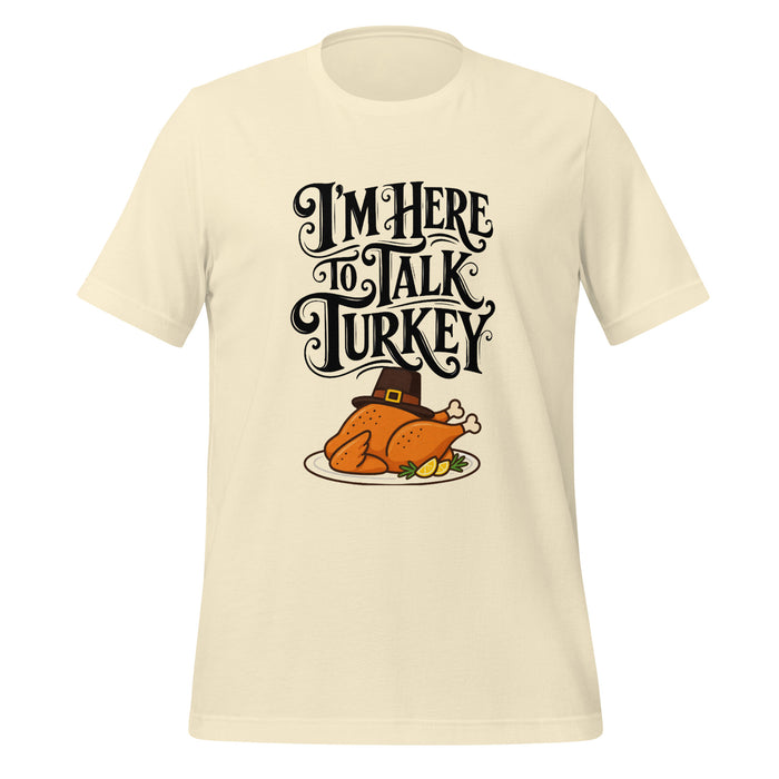 Gimme to Talk Turkey T-Shirt - Funny Pilgrim Turkey Thanksgiving Graphic Tee