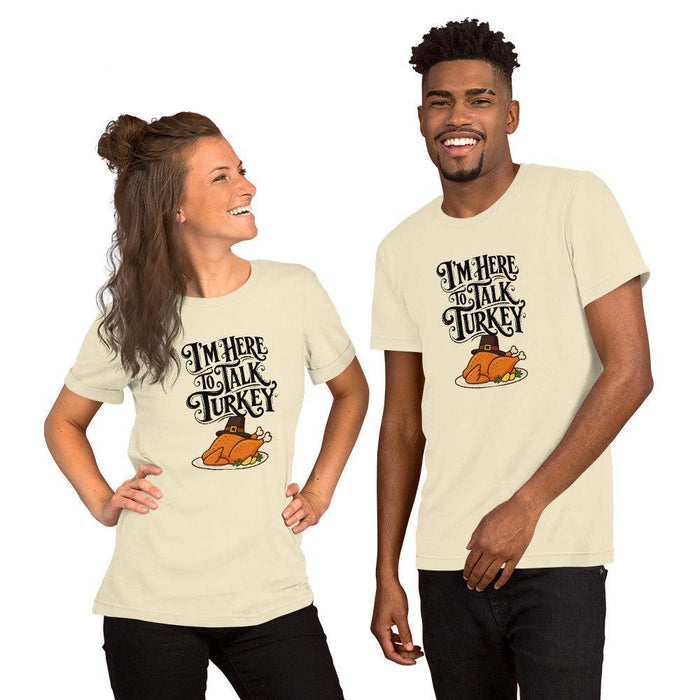 Gimme to Talk Turkey T-Shirt - Funny Pilgrim Turkey Thanksgiving Graphic Tee