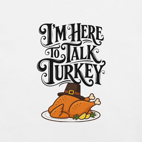 Gimme to Talk Turkey T-Shirt - Funny Pilgrim Turkey Thanksgiving Graphic Tee - Image 42