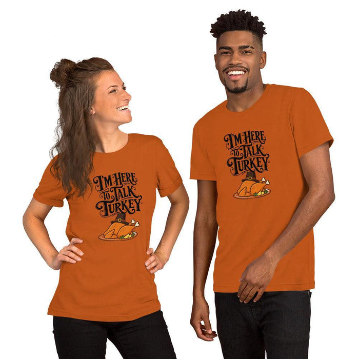 Gimme to Talk Turkey T-Shirt - Funny Pilgrim Turkey Thanksgiving Graphic Tee