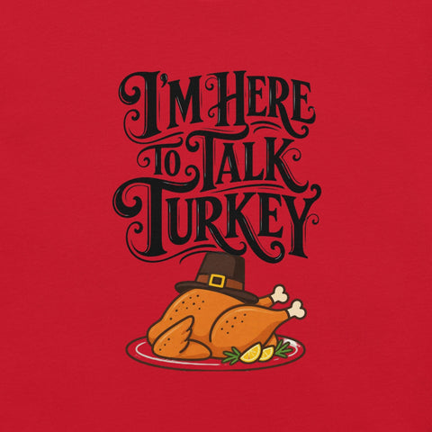 Gimme to Talk Turkey T-Shirt - Funny Pilgrim Turkey Thanksgiving Graphic Tee - Image 6