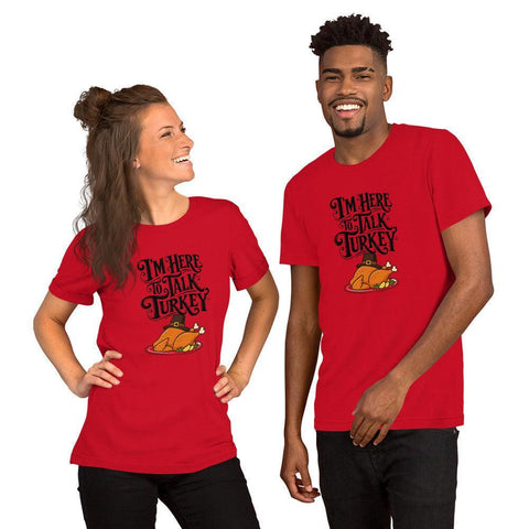 Gimme to Talk Turkey T-Shirt - Funny Pilgrim Turkey Thanksgiving Graphic Tee - Image 8