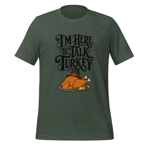Gimme to Talk Turkey T-Shirt - Funny Pilgrim Turkey Thanksgiving Graphic Tee - Image 9