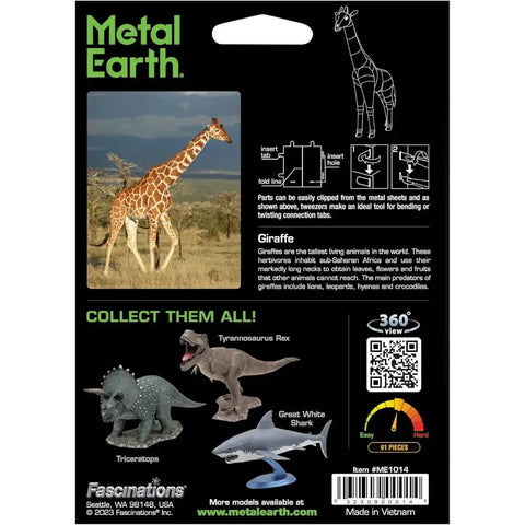 Giraffe Figure Model Kit (Steel, Moderate Difficulty) - Fascinations - Metal Earth Series