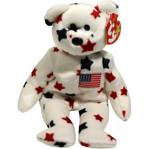 Glory the America Bear Plush (8.5") - Ty - Original Beanie Babies Series - (1997)