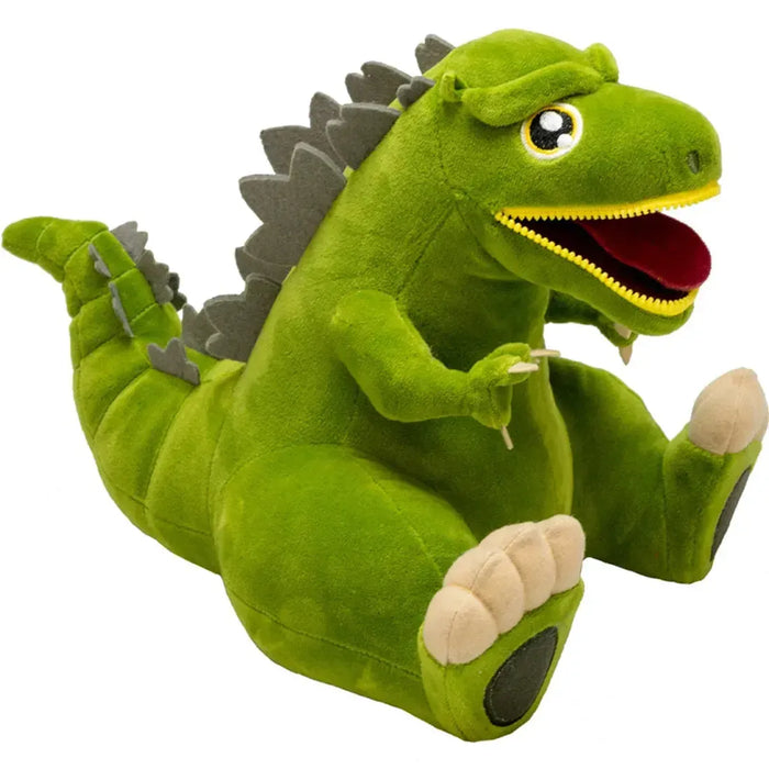 Godzilla - Sitting Bright Green Godzilla Plush with Zipper Mouth (8.5") - Quantum Mechanix - Zipper Mouth Series, PREVIEWS Exclusive Edition