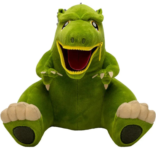 Godzilla - Sitting Bright Green Godzilla Plush with Zipper Mouth (8.5") - Quantum Mechanix - Zipper Mouth Series, PREVIEWS Exclusive Edition