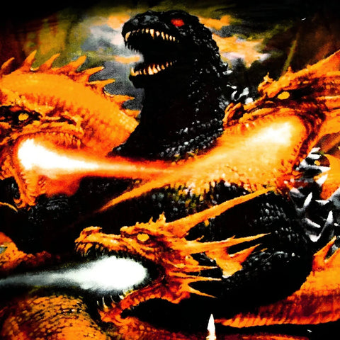 Godzilla vs. King Ghidorah - Movie Poster Plush Throw Blanket (46