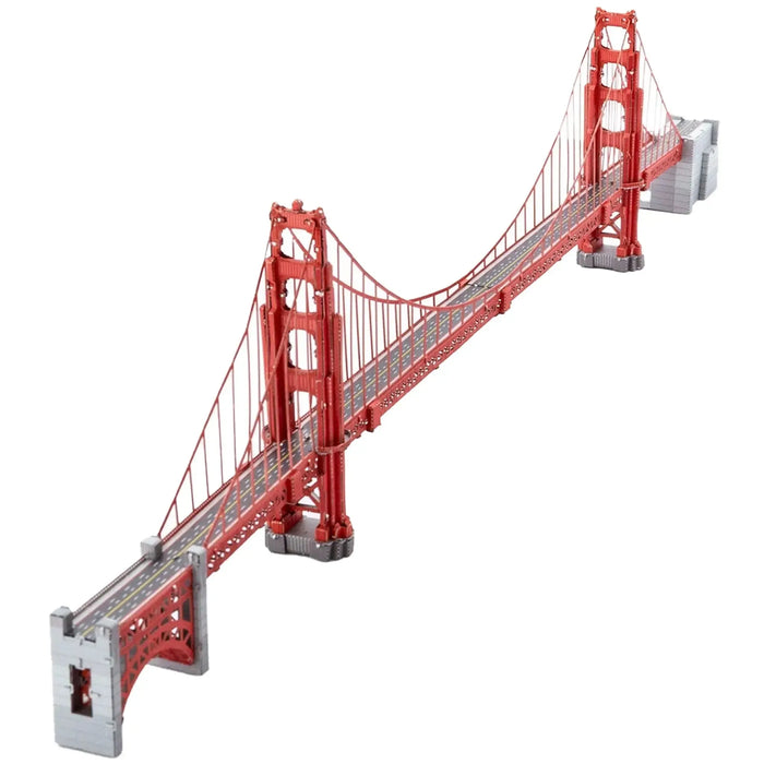 Golden Gate Bridge 3D Figure Model Kit (1:7535 Scale, Steel, Moderate Difficulty) - Fascinations - Metal Earth Premium Series - (2023)