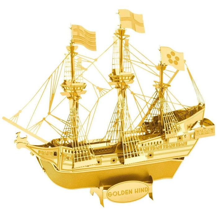 Golden Hind Ship Figure Model Kit (Steel, Moderate Difficulty) - Fascinations - Metal Earth Series - (2022)