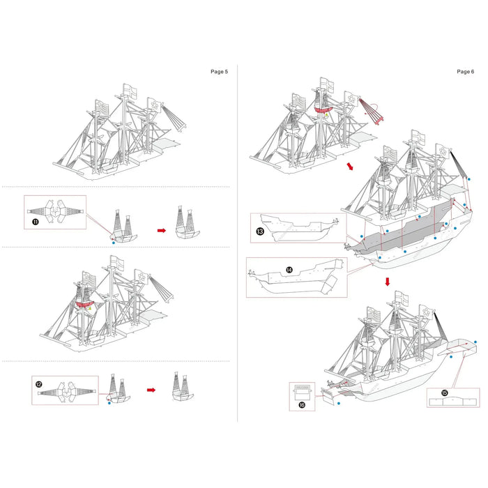Golden Hind Ship Figure Model Kit (Steel, Moderate Difficulty) - Fascinations - Metal Earth Series - (2022)