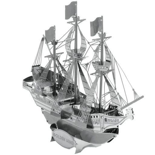 Golden Hind Ship Figure Model Kit (Steel, Moderate Difficulty) - Fascinations - Metal Earth Series - (2023)