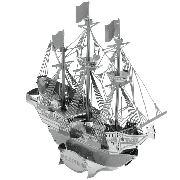 Golden Hind Ship Figure Model Kit (Steel, Moderate Difficulty) - Fascinations - Metal Earth Series - (2023)