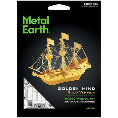 Golden Hind Ship Figure Model Kit (Steel, Moderate Difficulty) - Fascinations - Metal Earth Series - (2022)