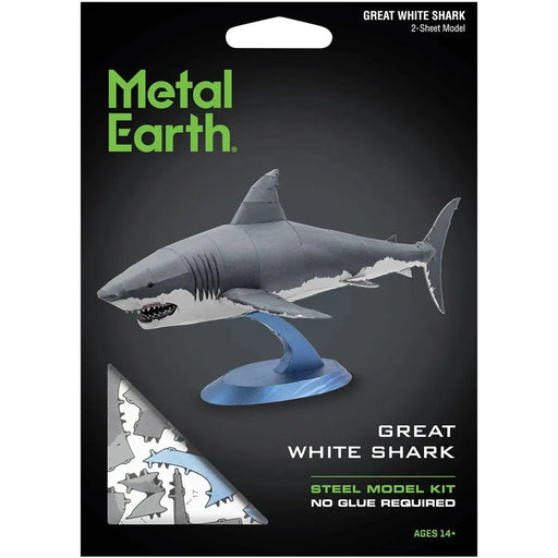 Great White Shark Figure Model Kit (Steel, Moderate Difficulty) - Fascinations - Metal Earth Series