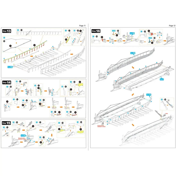 Greek Trireme Ship Figure Model Kit (1:202 Scale, Steel, Expert Difficulty) - Fascinations - Metal Earth Premium Series