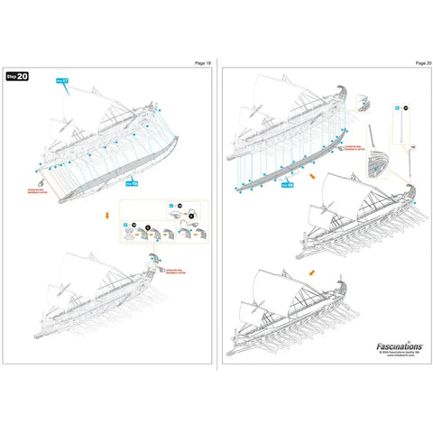 Greek Trireme Ship Figure Model Kit (1:202 Scale, Steel, Expert Difficulty) - Fascinations - Metal Earth Premium Series