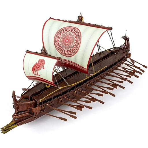 Greek Trireme Ship Figure Model Kit (1:202 Scale, Steel, Expert Difficulty) - Fascinations - Metal Earth Premium Series