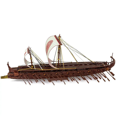 Greek Trireme Ship Figure Model Kit (1:202 Scale, Steel, Expert Difficulty) - Fascinations - Metal Earth Premium Series