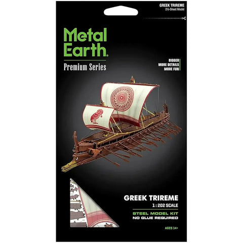 Greek Trireme Ship Figure Model Kit (1:202 Scale, Steel, Expert Difficulty) - Fascinations - Metal Earth Premium Series