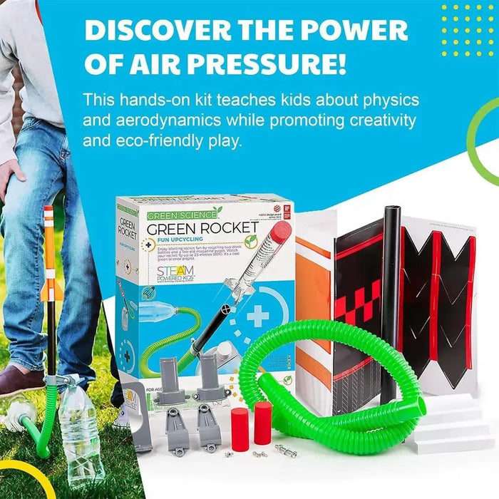Green Science: Green Rocket - Rocket Launcher Educational Science STEAM Building Kit - 4M