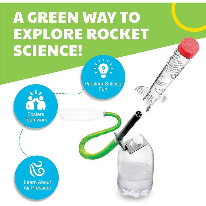 Green Science: Green Rocket - Rocket Launcher Educational Science STEAM Building Kit - 4M