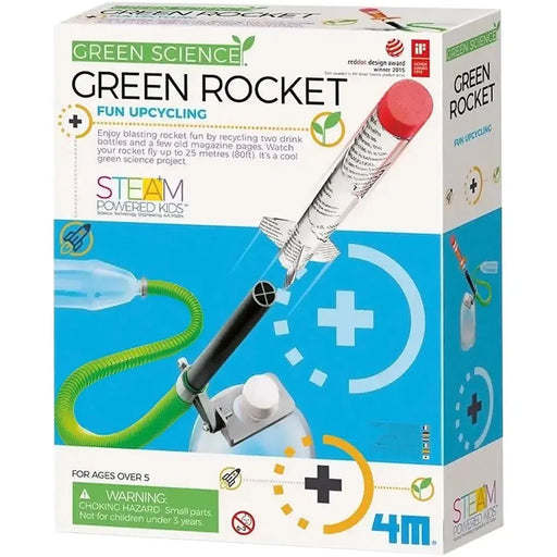 Green Science: Green Rocket - Rocket Launcher Educational Science STEAM Building Kit - 4M