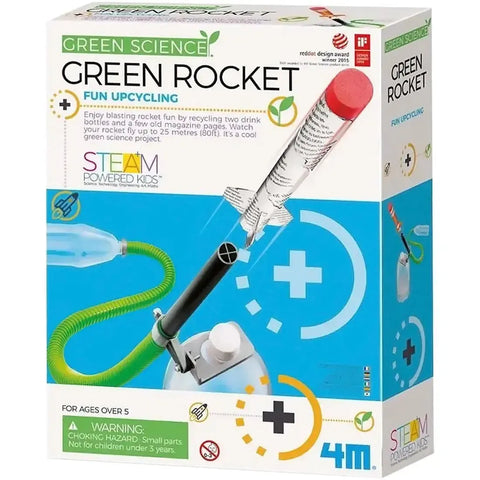 Green Science: Green Rocket - Rocket Launcher Educational Science STEAM Building Kit - 4M