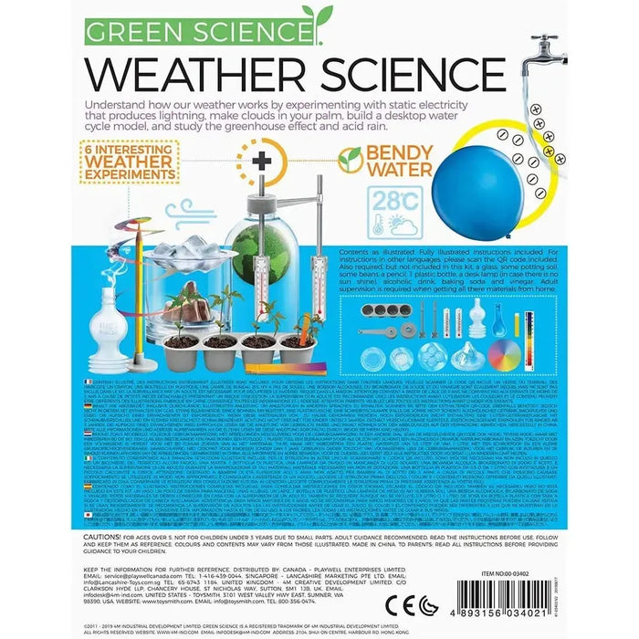 Green Science: Weather Science - Mini Observatory Educational Science STEAM Building Kit - 4M