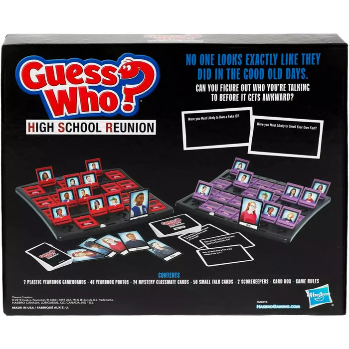 Guess Who?: High School Reunion - Party Humor Board Game for Adults (2 or 4 Players, Ages 18+) - Hasbro