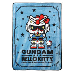 Gundam x Hello Kitty - Fleece Throw Blanket (45