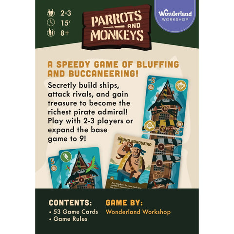 Guns or Treasure: Parrots and Monkeys - Card Game Expansion