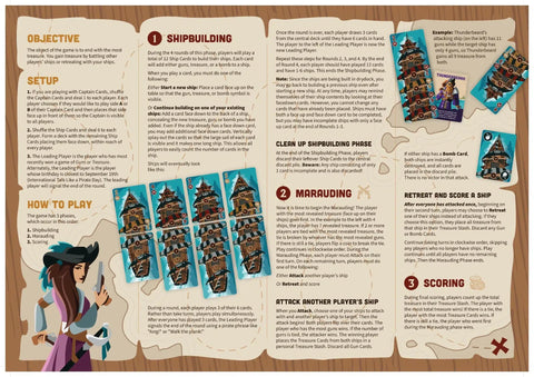Guns or Treasure - Party Pirate Card Game for Family, Adults & Children (2-6 Players, Ages 8+)