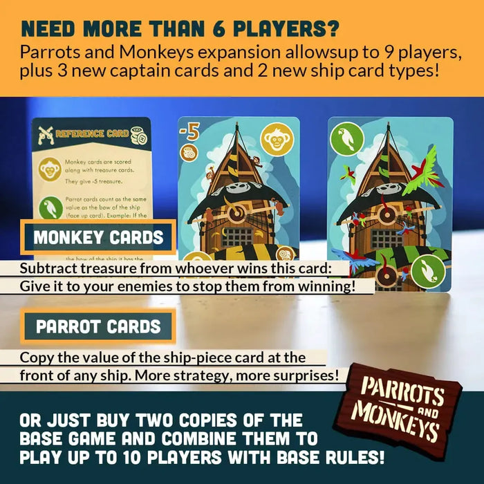 Guns or Treasure - Party Pirate Card Game for Family, Adults & Children (2-6 Players, Ages 8+)