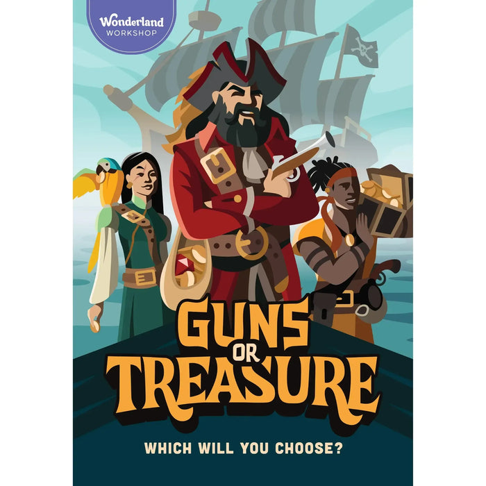 Guns or Treasure - Party Pirate Card Game for Family, Adults & Children (2-6 Players, Ages 8+)