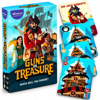 Guns or Treasure - Party Pirate Card Game for Family, Adults & Children (2-6 Players, Ages 8+)