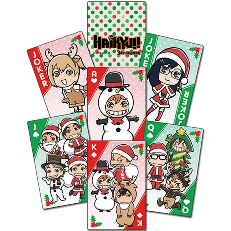 Haikyu!! [Season 3] - Chibi Characters in Christmas Outfits Standard Playing Cards - Great Eastern Entertainment