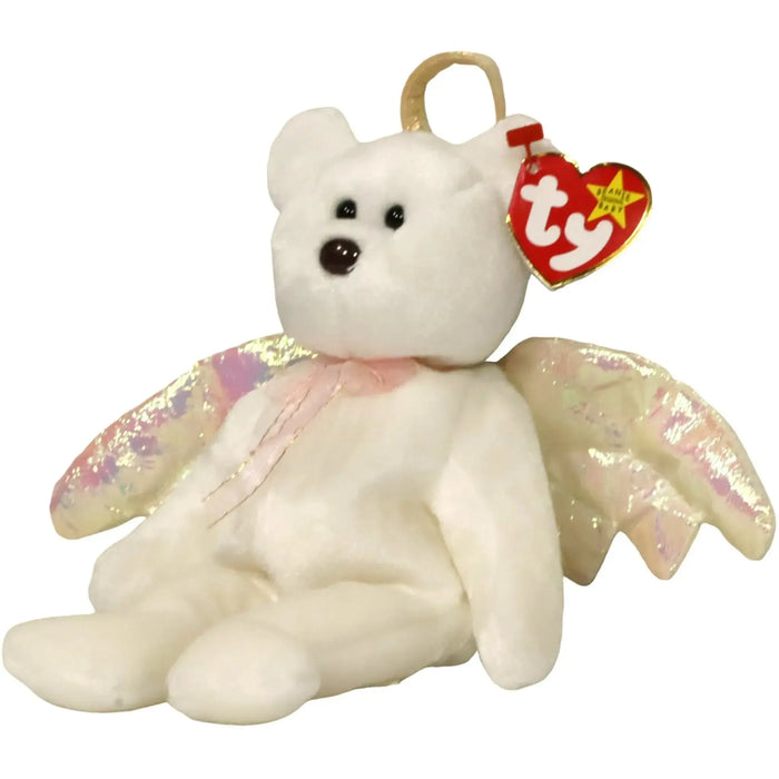 Halo the Angel Bear Plush (8.5") - Ty - Original Beanie Babies Series - (1998)
