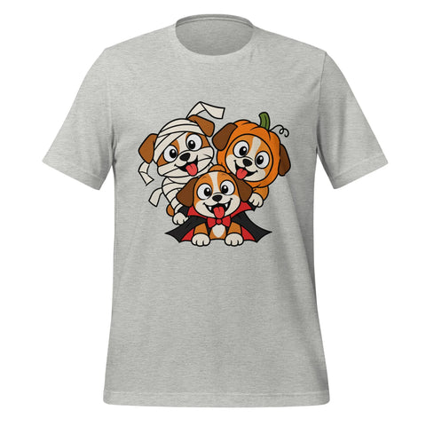 Happy Halloween T-Shirt - Cute Mummy, Pumpkin and Vampire Dogs Graphic Tee - Image 25