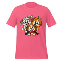Happy Halloween T-Shirt - Cute Mummy, Pumpkin and Vampire Dogs Graphic Tee- Image 5
