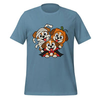 Happy Halloween T-Shirt - Cute Mummy, Pumpkin and Vampire Dogs Graphic Tee- Image 9