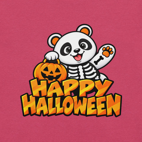 Happy Halloween T-Shirt - Cute Skeleton Panda and Pumpkin Graphic Tee - Image 14