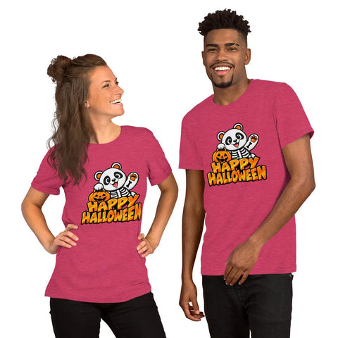 Happy Halloween T-Shirt - Cute Skeleton Panda and Pumpkin Graphic Tee - Image 16