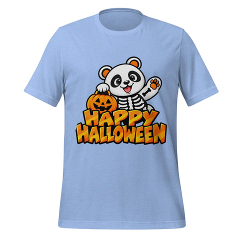 Happy Halloween T-Shirt - Cute Skeleton Panda and Pumpkin Graphic Tee - Image 17